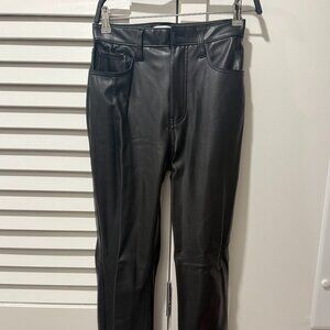 Abercrombie 90s Straight Ultra High Rise Faux Leather Pants 26/2S